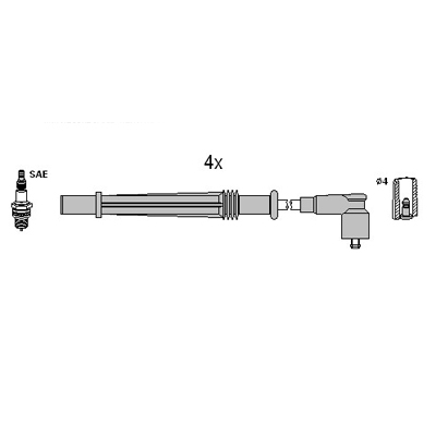 Bougiekabelset Hitachi 134968