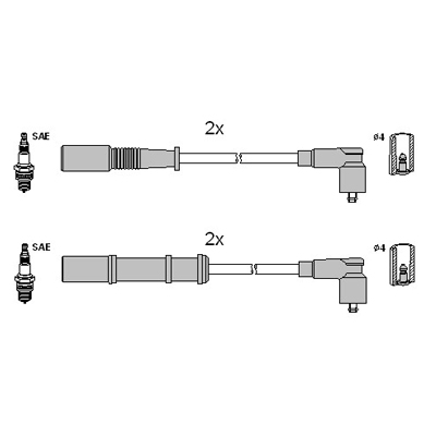 Bougiekabelset Hitachi 134972