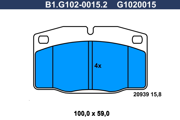 Remblokset Galfer B1.G102-0015.2