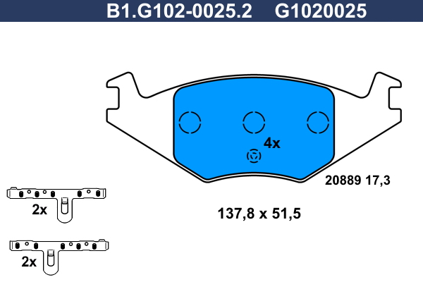 Remblokset Galfer B1.G102-0025.2