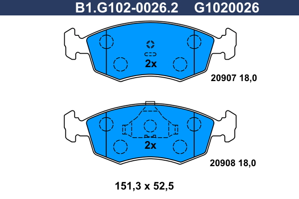 Remblokset Galfer B1.G102-0026.2