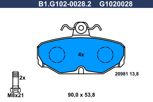 Remblokset Galfer B1.G102-0028.2