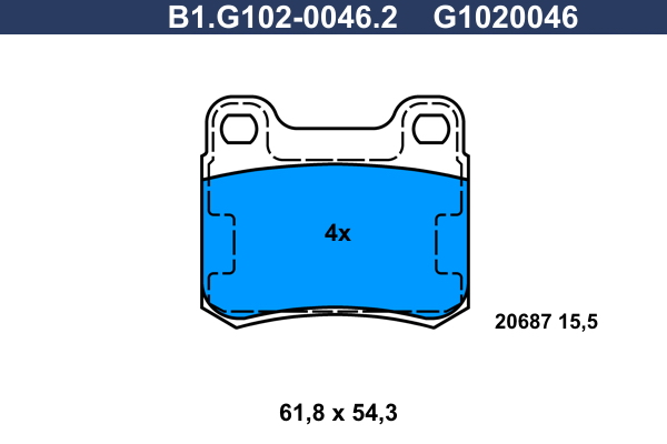 Remblokset Galfer B1.G102-0046.2