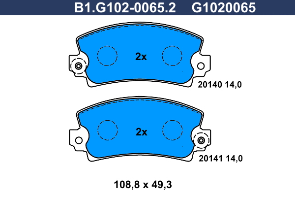 Remblokset Galfer B1.G102-0065.2