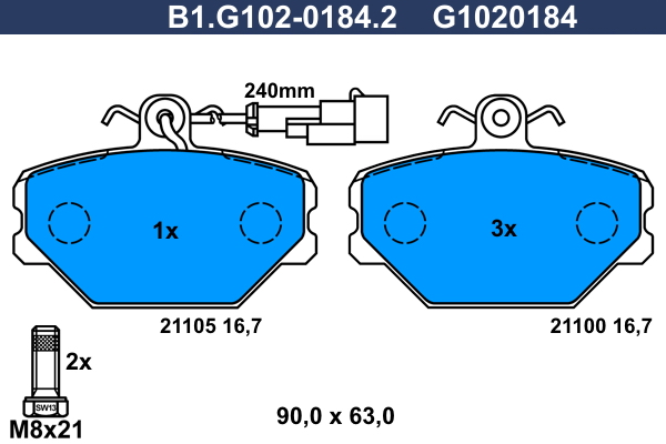 Remblokset Galfer B1.G102-0184.2