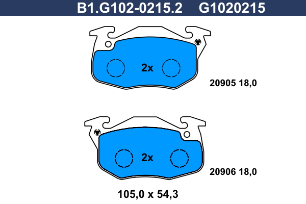 Remblokset Galfer B1.G102-0215.2