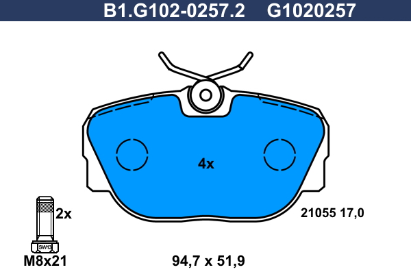 Remblokset Galfer B1.G102-0257.2