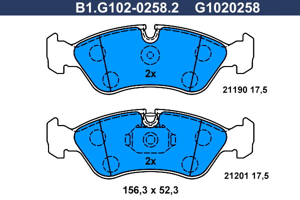 Remblokset Galfer B1.G102-0258.2