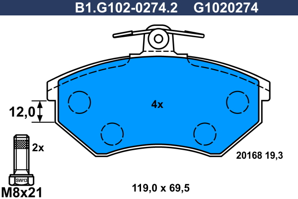 Remblokset Galfer B1.G102-0274.2