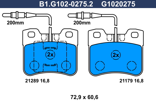 Remblokset Galfer B1.G102-0275.2