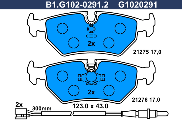 Remblokset Galfer B1.G102-0291.2