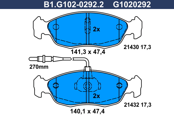 Remblokset Galfer B1.G102-0292.2