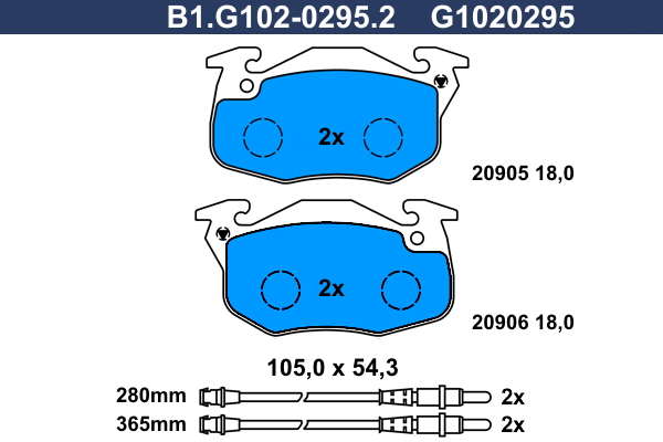 Remblokset Galfer B1.G102-0295.2