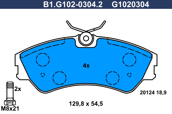 Remblokset Galfer B1.G102-0304.2