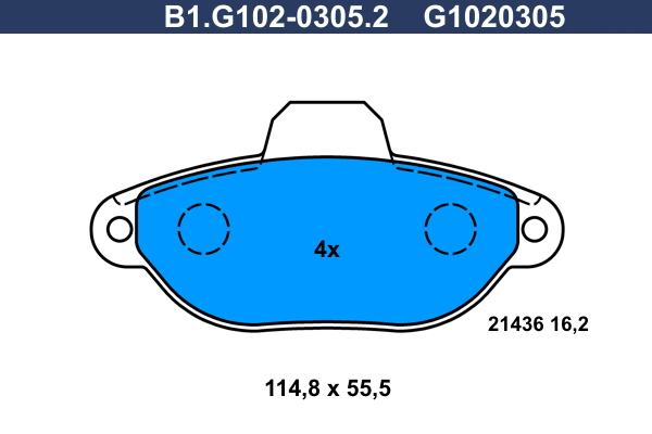 Remblokset Galfer B1.G102-0305.2