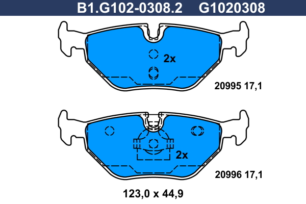 Remblokset Galfer B1.G102-0308.2