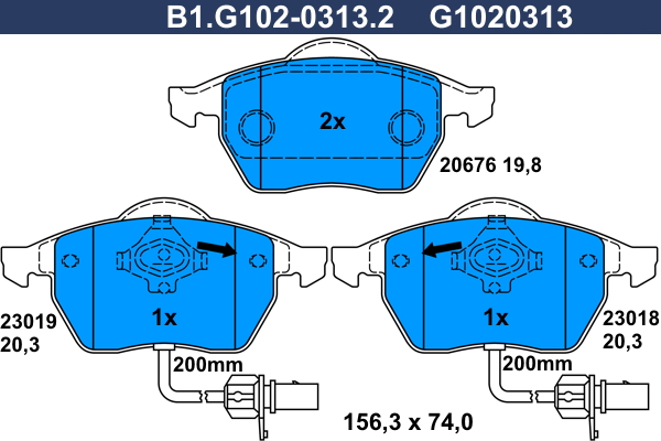 Remblokset Galfer B1.G102-0313.2