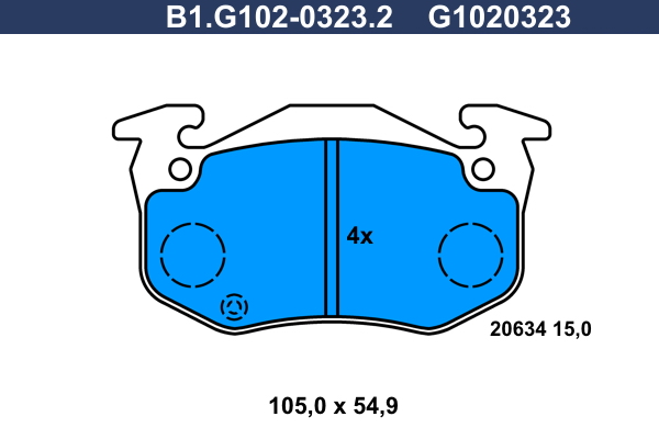 Remblokset Galfer B1.G102-0323.2