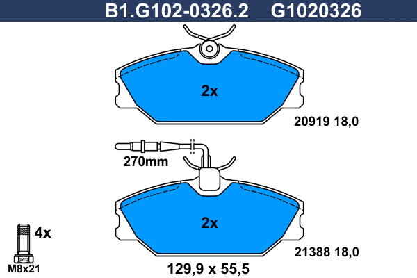 Remblokset Galfer B1.G102-0326.2