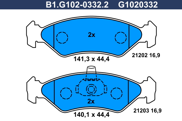 Remblokset Galfer B1.G102-0332.2