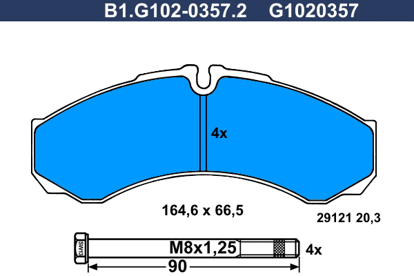 Remblokset Galfer B1.G102-0357.2