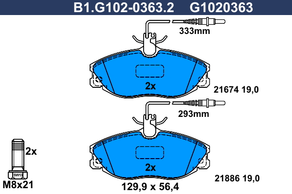 Remblokset Galfer B1.G102-0363.2