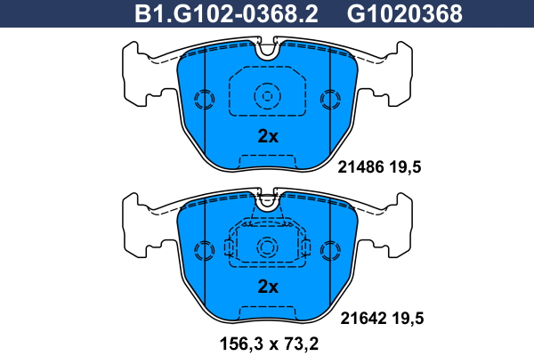 Remblokset Galfer B1.G102-0368.2