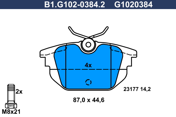 Remblokset Galfer B1.G102-0384.2