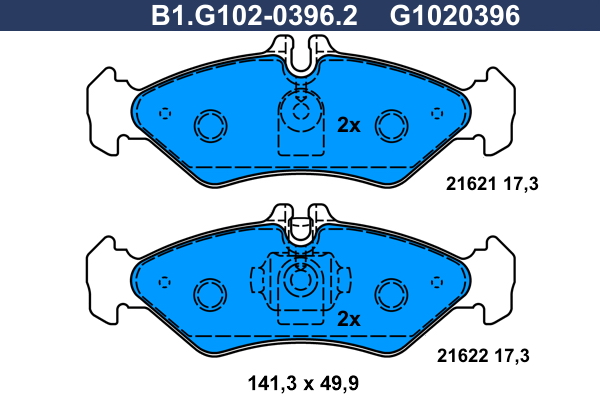 Remblokset Galfer B1.G102-0396.2