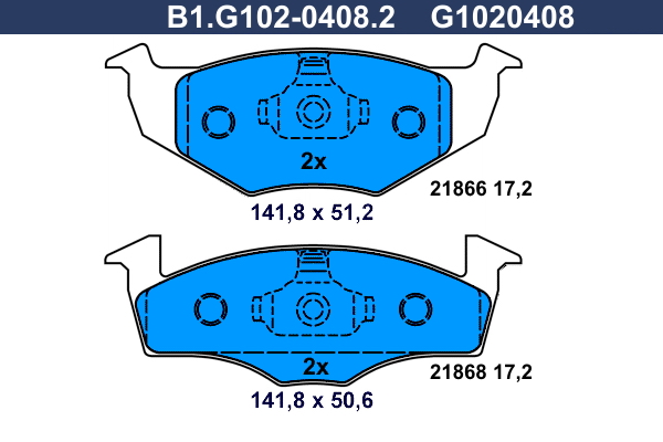 Remblokset Galfer B1.G102-0408.2