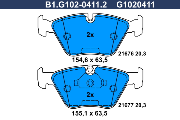 Remblokset Galfer B1.G102-0411.2