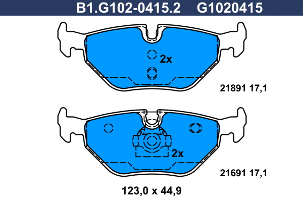 Remblokset Galfer B1.G102-0415.2