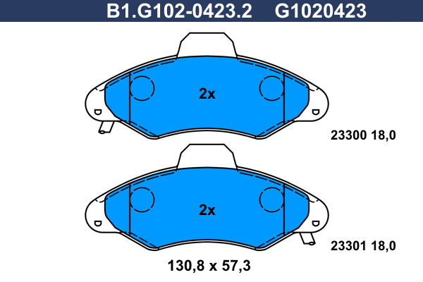 Remblokset Galfer B1.G102-0423.2