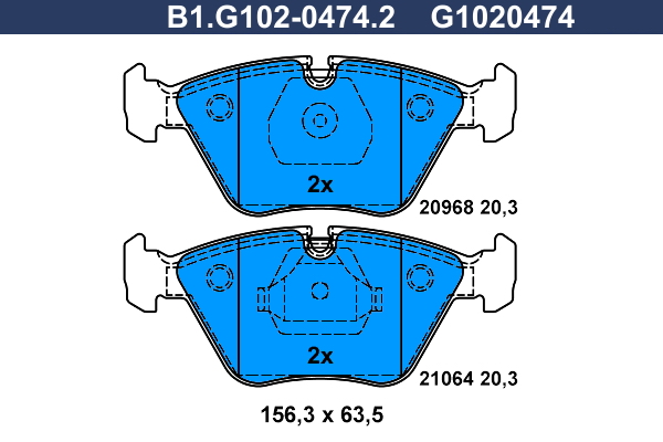 Remblokset Galfer B1.G102-0474.2