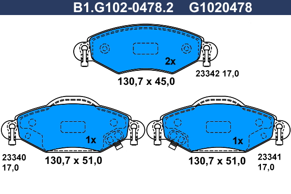 Remblokset Galfer B1.G102-0478.2