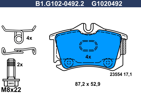 Remblokset Galfer B1.G102-0492.2