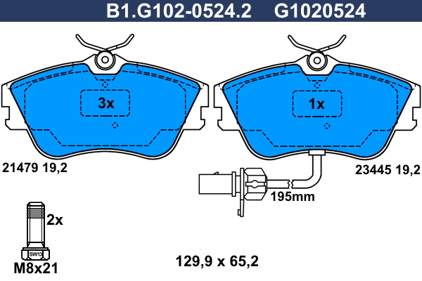Remblokset Galfer B1.G102-0524.2