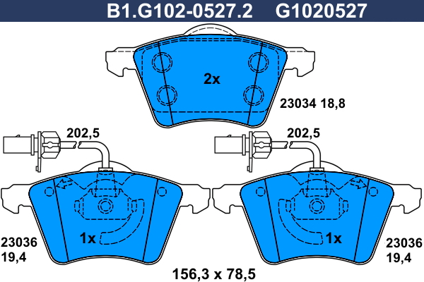 Remblokset Galfer B1.G102-0527.2