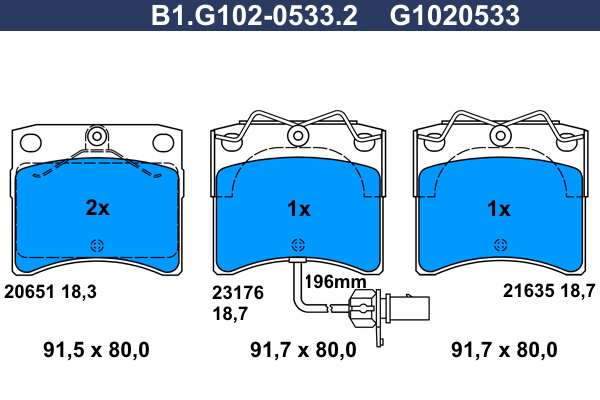 Remblokset Galfer B1.G102-0533.2