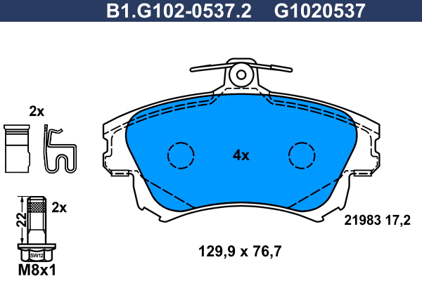 Remblokset Galfer B1.G102-0537.2