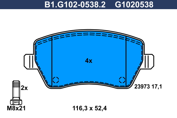 Remblokset Galfer B1.G102-0538.2