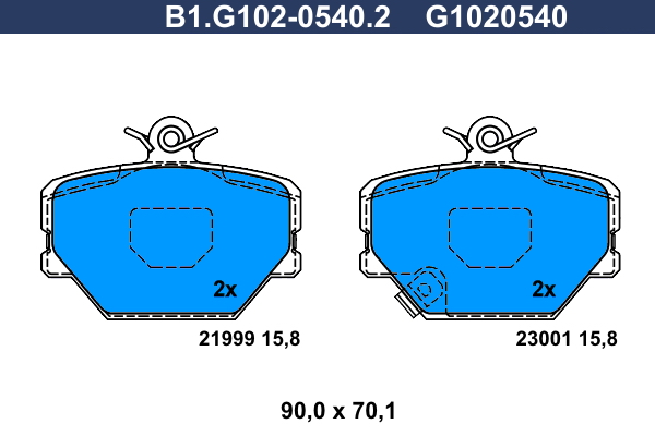 Remblokset Galfer B1.G102-0540.2