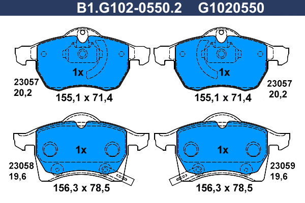 Remblokset Galfer B1.G102-0550.2