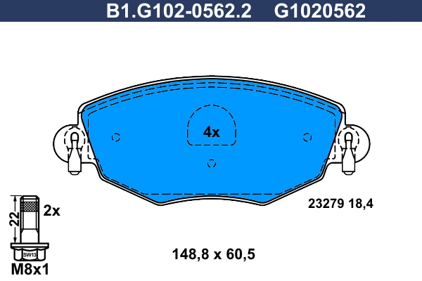 Remblokset Galfer B1.G102-0562.2