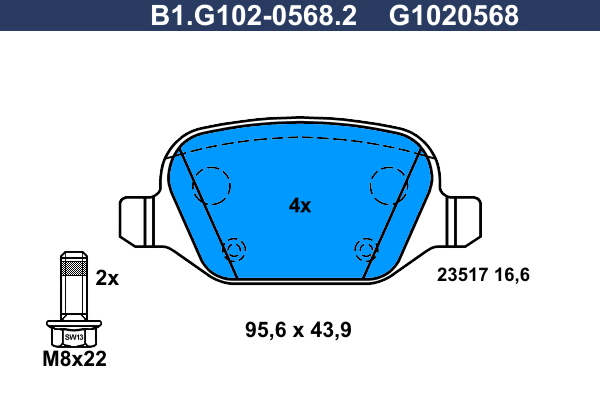 Remblokset Galfer B1.G102-0568.2