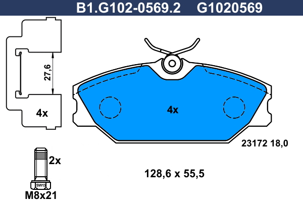 Remblokset Galfer B1.G102-0569.2