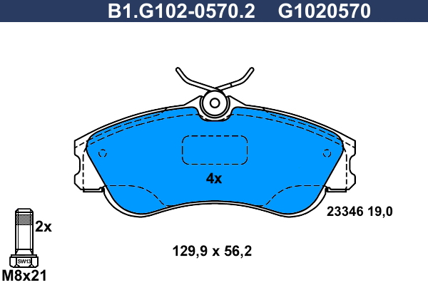 Remblokset Galfer B1.G102-0570.2