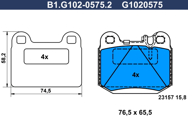Remblokset Galfer B1.G102-0575.2
