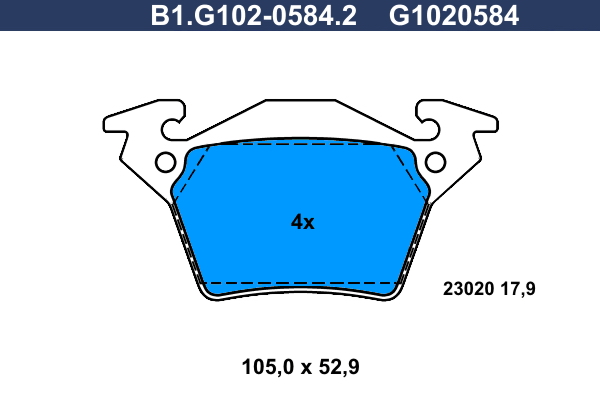 Remblokset Galfer B1.G102-0584.2