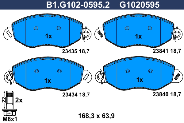 Remblokset Galfer B1.G102-0595.2